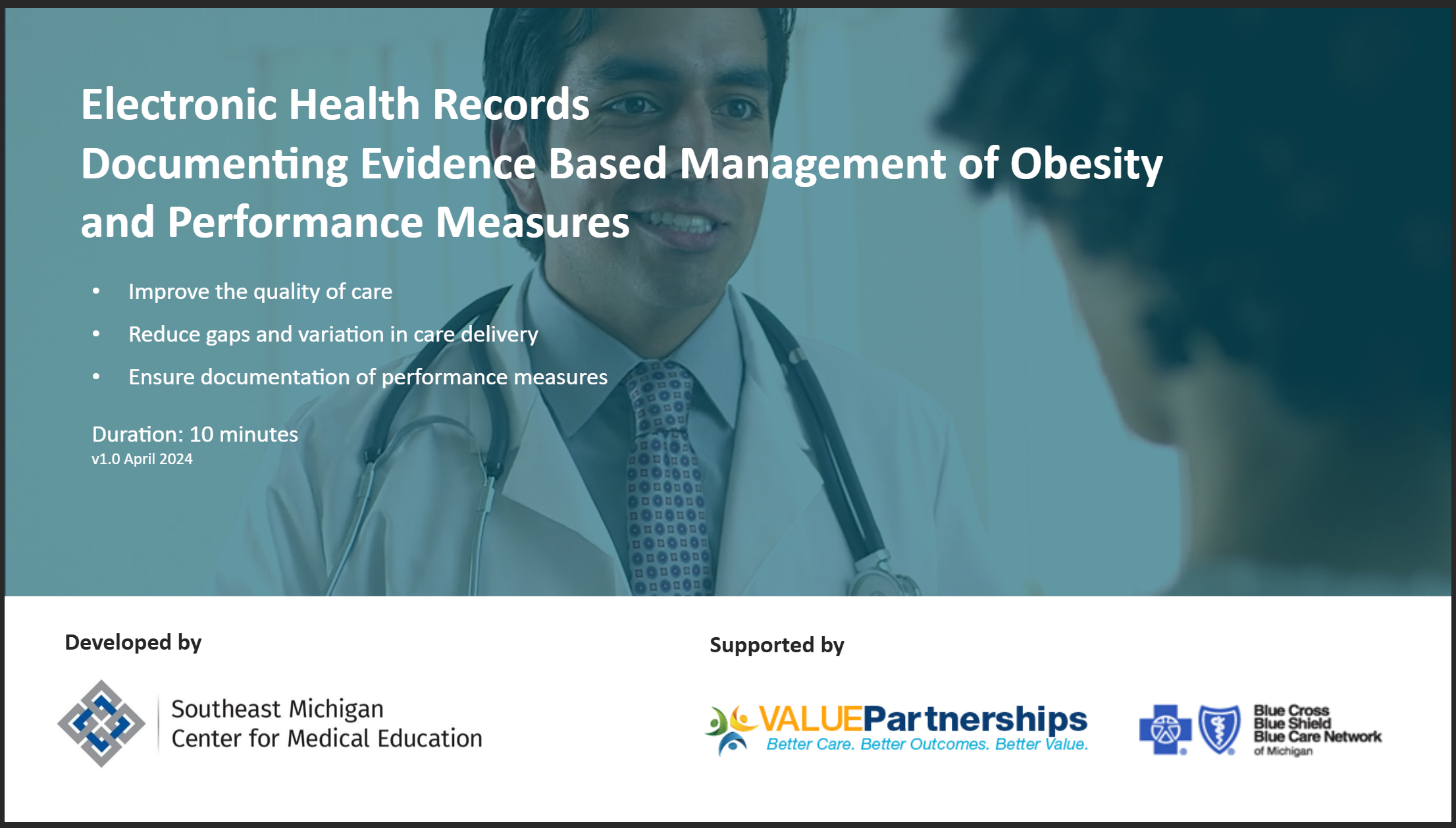 EHRs: Documenting Evidence Based Management of Obesity and Performance Measures